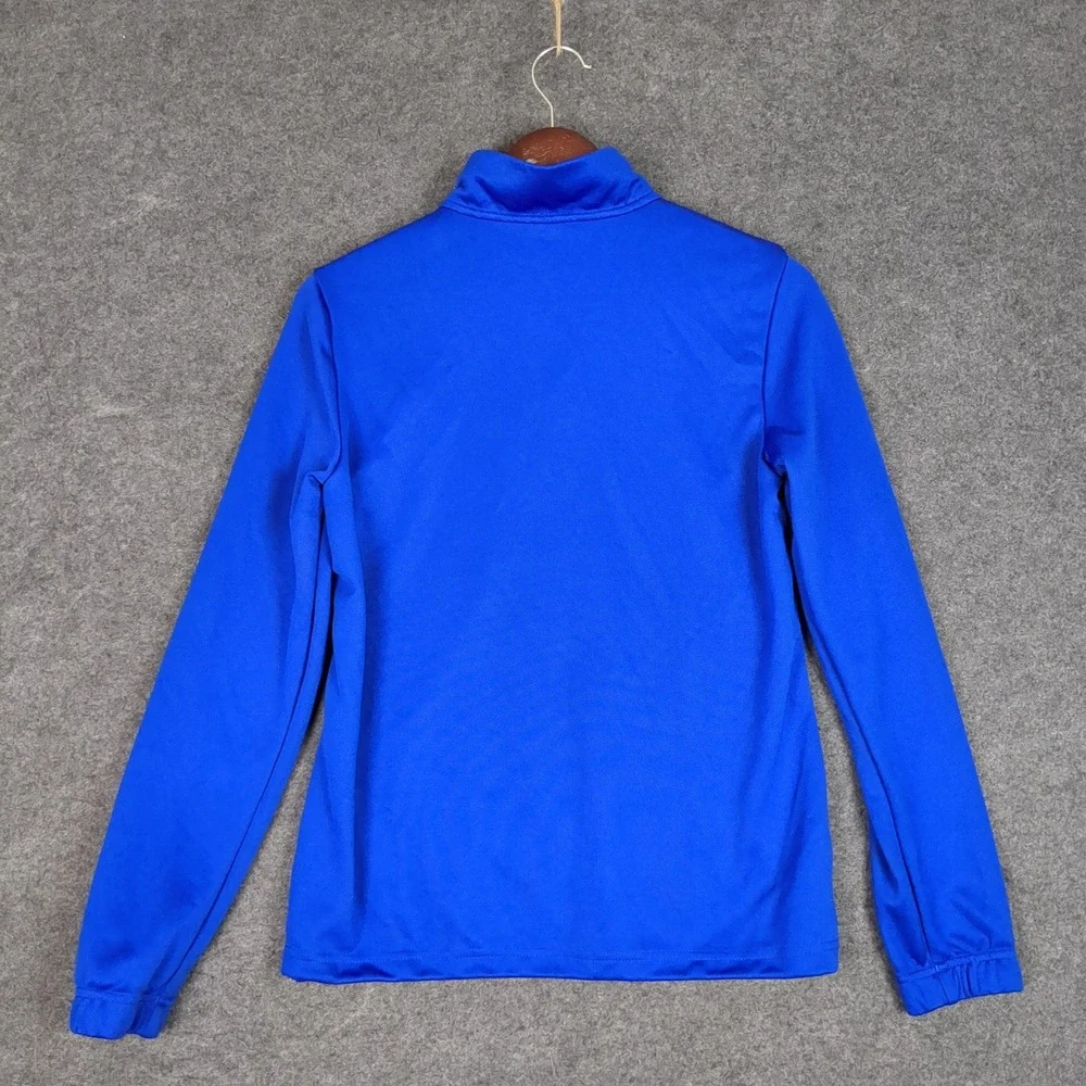 Adidas Climalite Mens Small Blue Quarter Zip Athletic Pullover Training Top